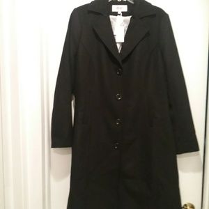 Haute Edition Women's 3/4 Wool Blend Coat - Large
